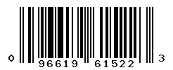 UPC barcode number 096619615223