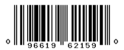 UPC barcode number 096619621590