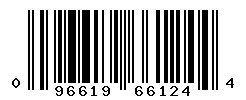UPC barcode number 096619661244