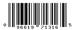 UPC barcode number 096619713165