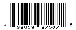 UPC barcode number 096619875078