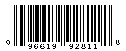 UPC barcode number 096619928118