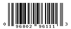 UPC barcode number 096802961113