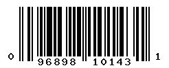 UPC barcode number 096898101431