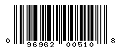 UPC barcode number 096962005108