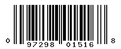 UPC barcode number 097298015168