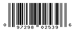 UPC barcode number 097298025396