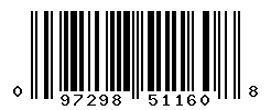 UPC barcode number 097298511608