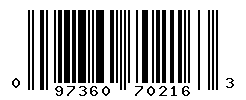 upc 097360702163 barcode image