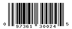 UPC barcode number 097361300245