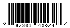 upc 097361400747 barcode image