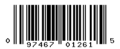 UPC barcode number 097467012615