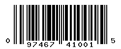 UPC barcode number 097467410015