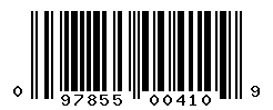 UPC barcode number 097855004109