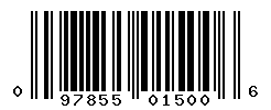 UPC barcode number 097855015006