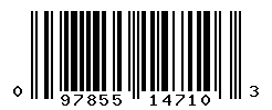 UPC barcode number 097855147103