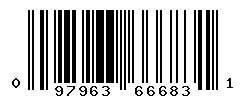 UPC barcode number 097963666831