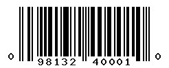 UPC barcode number 098132400010