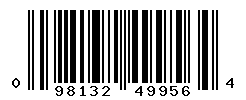 UPC barcode number 098132499564