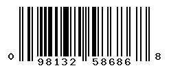 UPC barcode number 098132586868