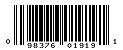 UPC barcode 098376019191