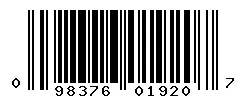 UPC barcode 098376019207