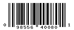 UPC barcode 098556400801