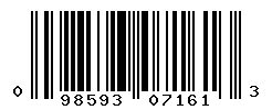 UPC barcode number 098593071613 lookup