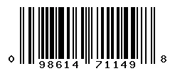 098614711498 barcode