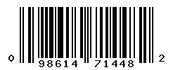 UPC barcode number 098614714482