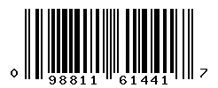 UPC 098811614417 barcode image
