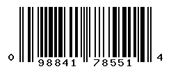 UPC barcode number 098841785514