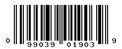 UPC barcode number 099039019039