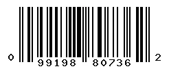 UPC 099198807362 barcode image
