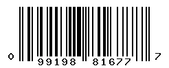 UPC 099198816777 barcode image