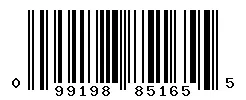 UPC 099198851655 barcode image