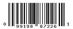 UPC 099198872261 barcode image