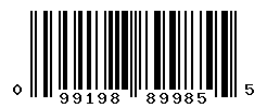 UPC barcode number 099198899855