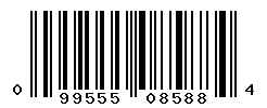 UPC barcode number 099555085884