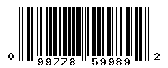 UPC barcode number 099778599892