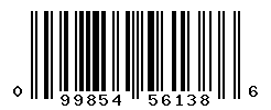 UPC barcode number 099854561386