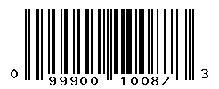 UPC barcode number 099900100873