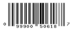 upc 099900506187 barcode image