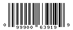 UPC barcode number 099900639199