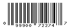 UPC barcode number 099900722747