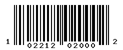 UPC barcode number 102212020002