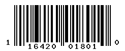 UPC barcode number 116420018010