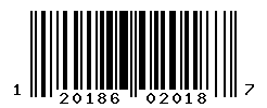 UPC barcode number 120186020187