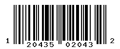 UPC barcode number 120435020432