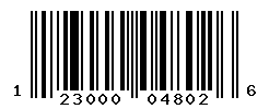 UPC barcode number 1230000048026